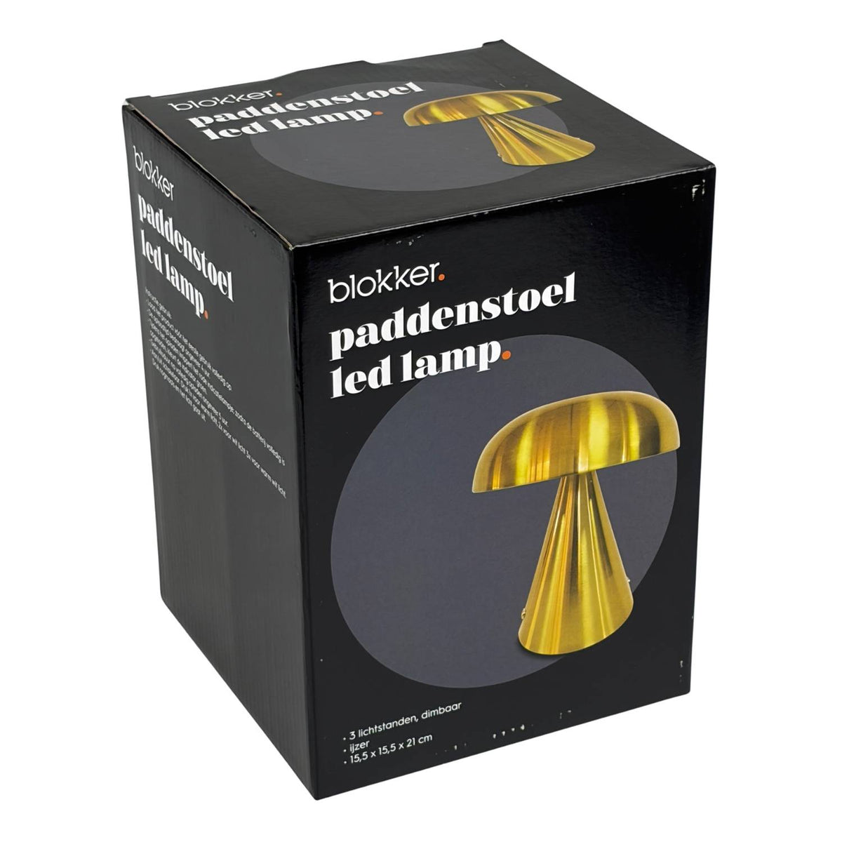 Blokker - Mushroom-shaped LED lamp - Rechargeable - Gold