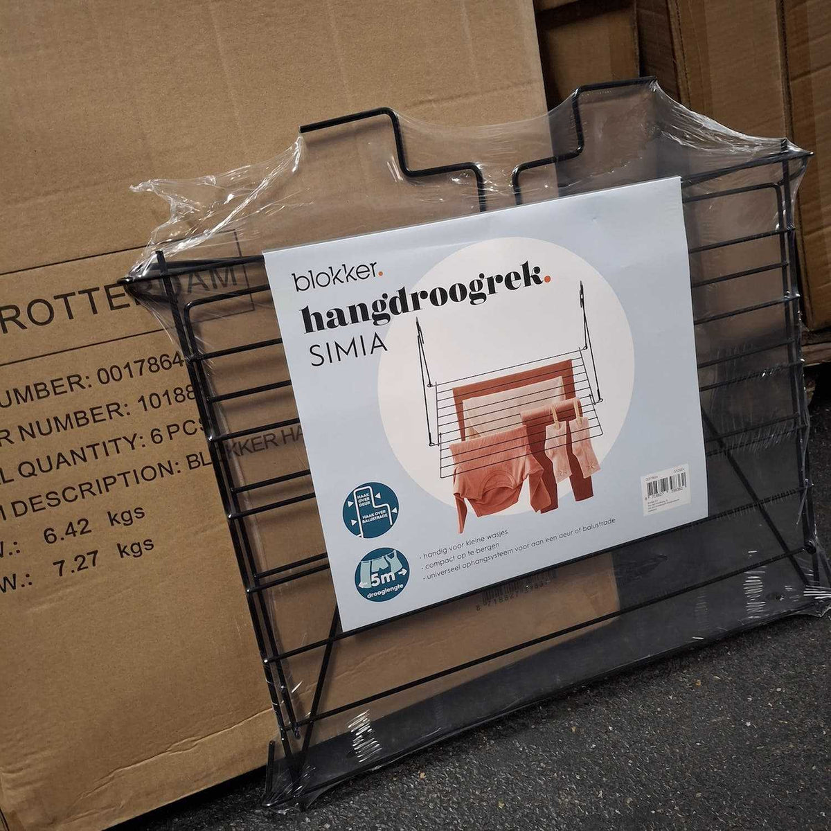 Blokker Hangdroogrek Simia 5M Antraciet