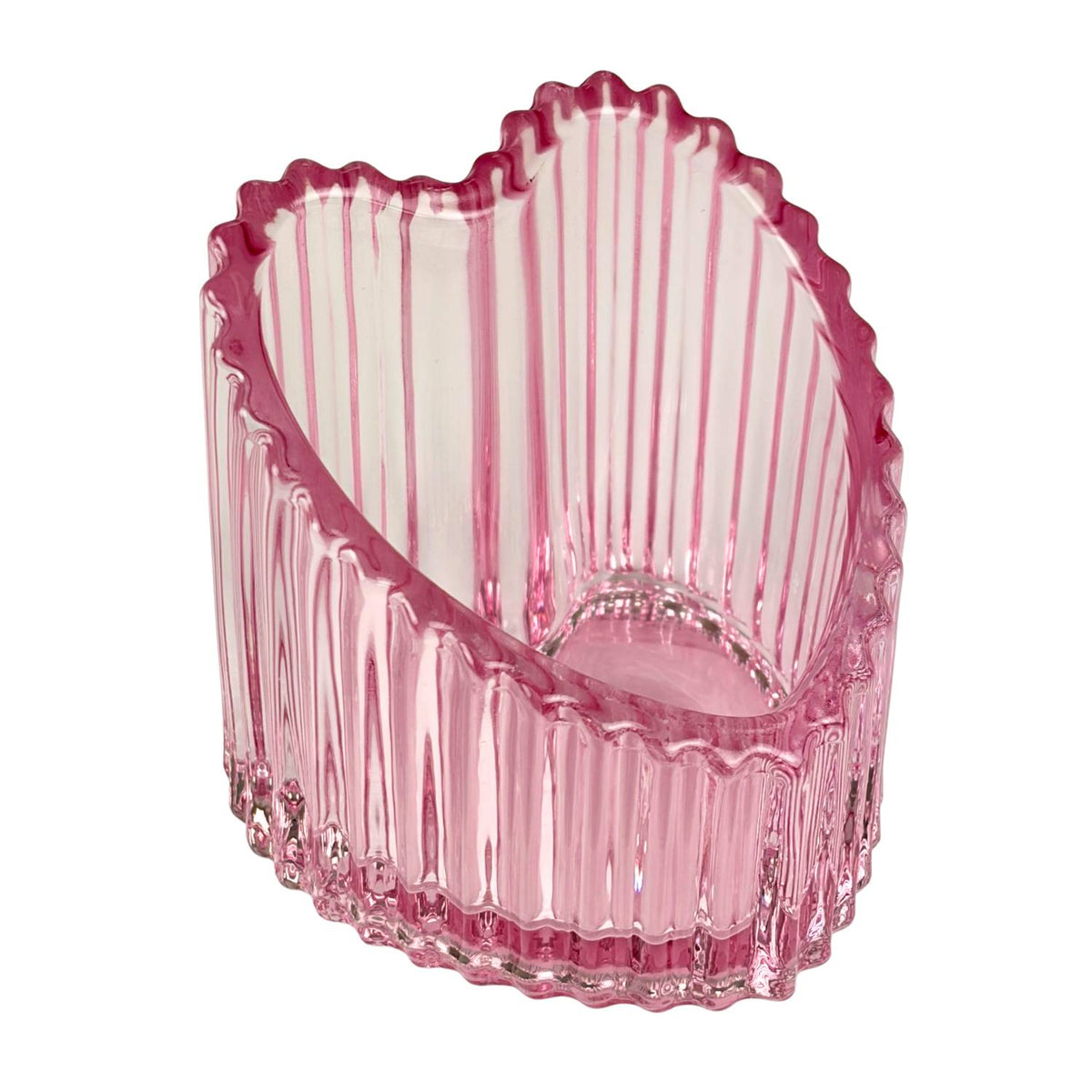 Blokker - Heart-shaped tea light holder - 7,5 x 7,8cm - light pink