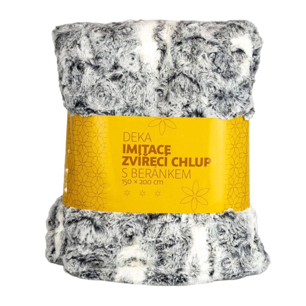 Fleece-Decke - 150x200cm - Grau/Weiß