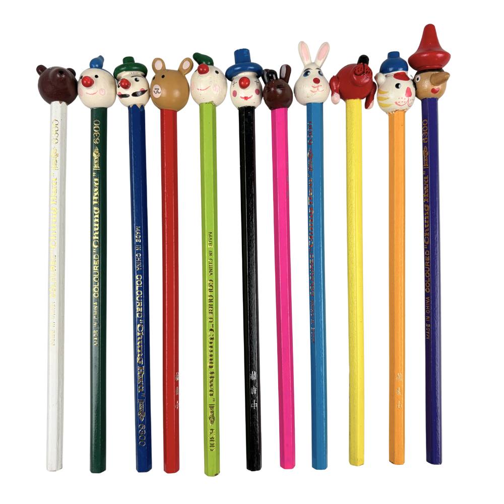 Playwood - Buntstifte mit Figuren - 12er-Set - sortiert