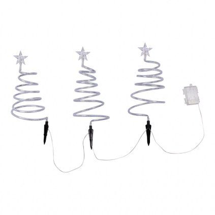 Spiral LED Christmas trees (3) "Colourful" (3xAA)
