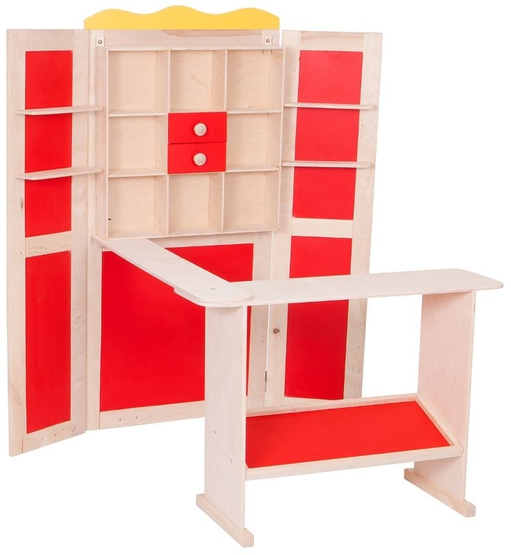 Wooden shop + puppet theatre - 103x87x116cm