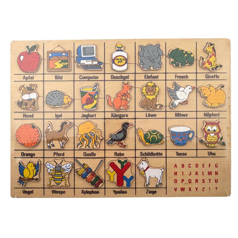 Houten alfabetpuzzel - Duits - 4 assorti