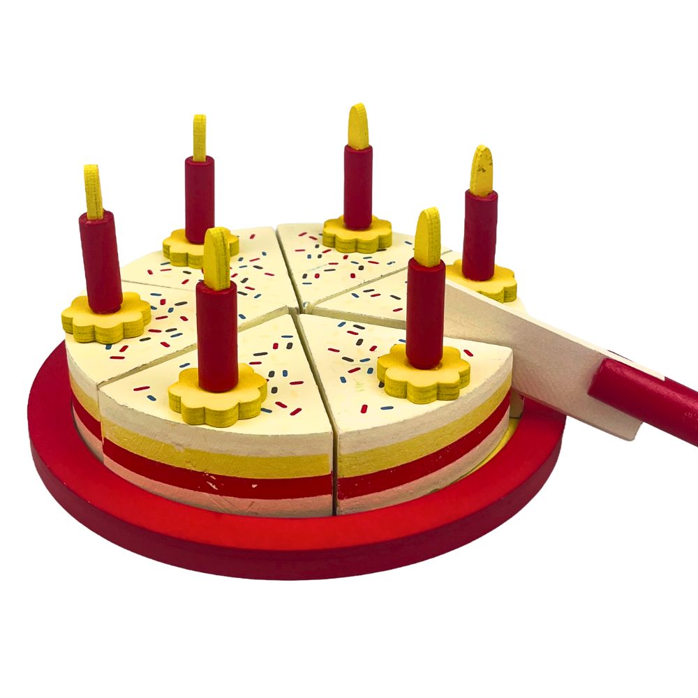Playwood – Verjaardagstaart met Kaarsjes - 15x9 cm