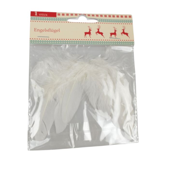 Pair of angel wings - approx. 11 x 9 cm , white
