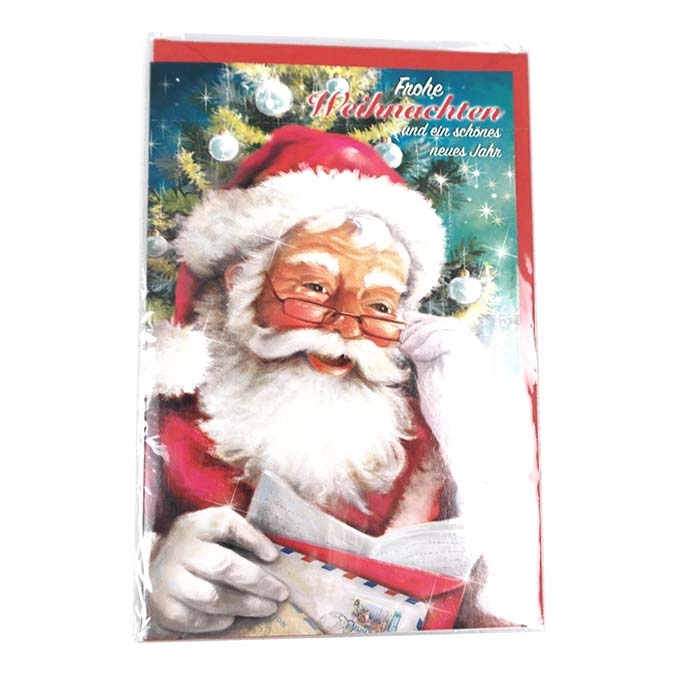 Christmas card - 11,50x17,50 cm - jolly santa