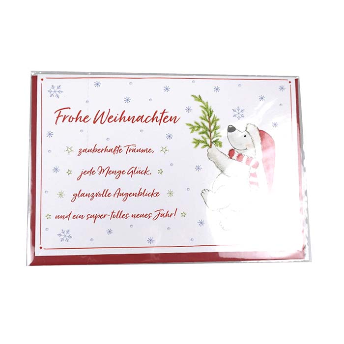 Christmas card - 11,50x17,50 cm - bear