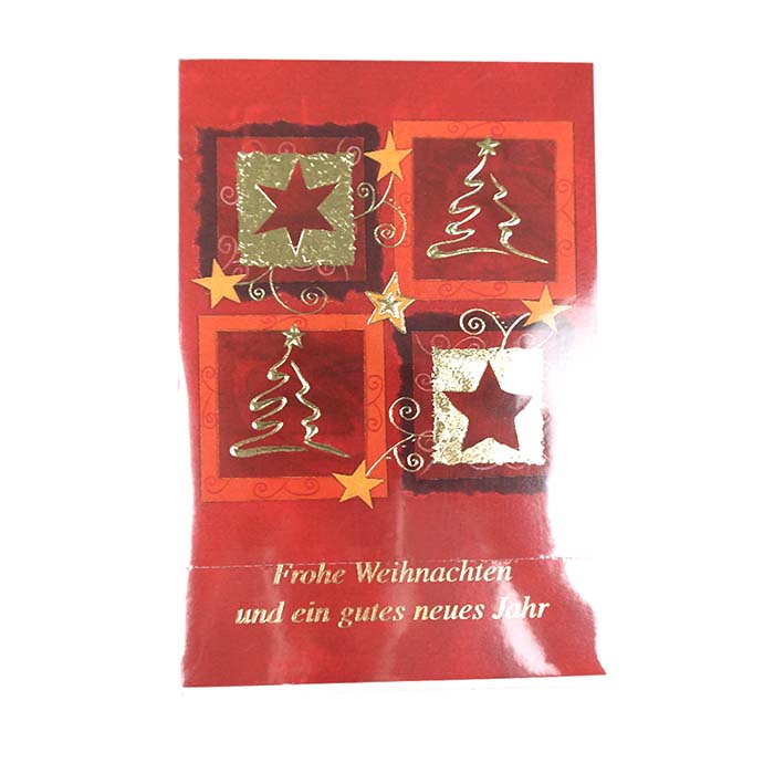 Christmas card - 11,50x17,50 cm - red card/xmas tree