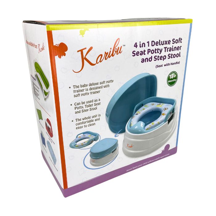Karibu - 4 in 1 Deluxe potjestrainer 'Kikker' - groen/wit