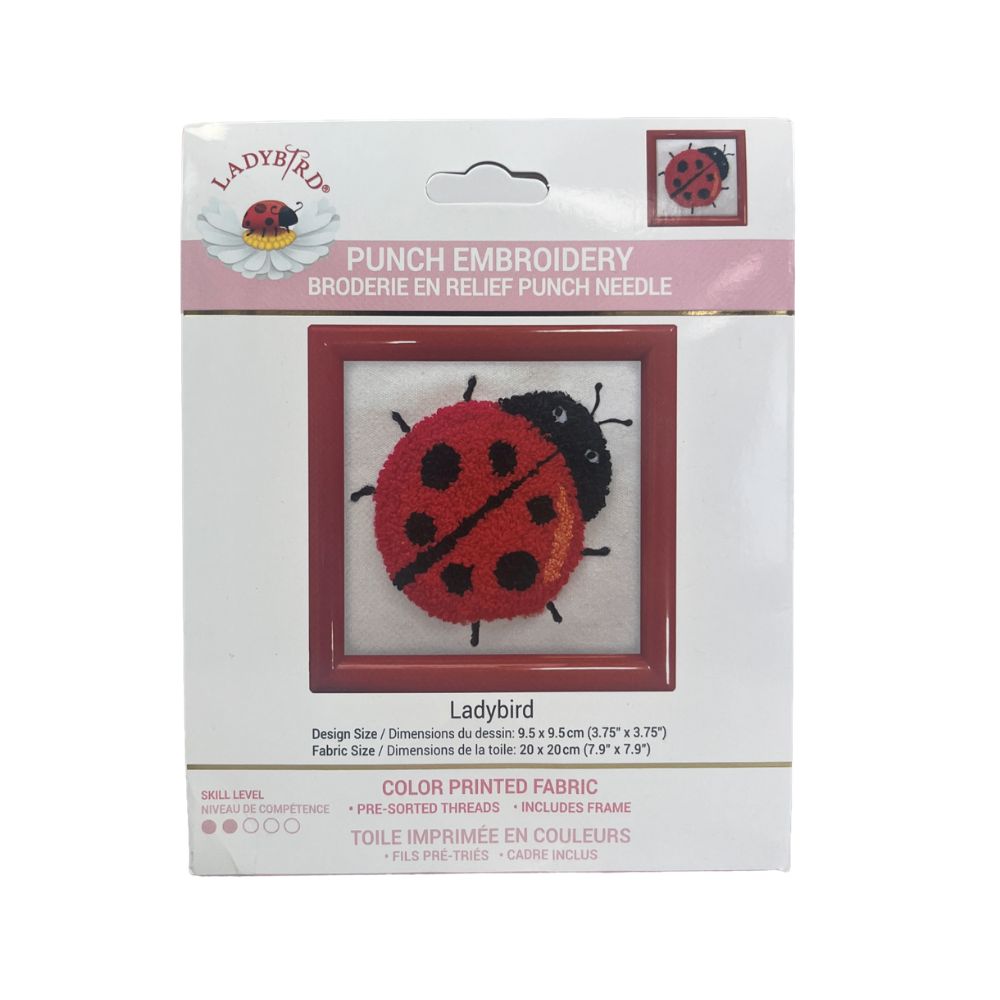 Ladybird Assorted Punch Embroidery Kit – (12-pack)