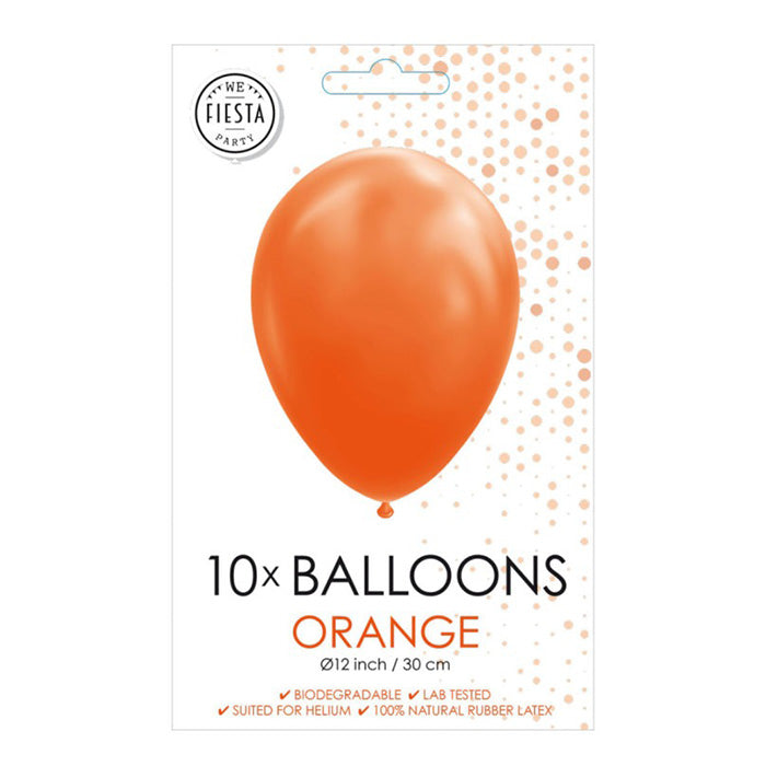 Fiësta - Luftballons - 10 Stück - orange - Ø30cm
