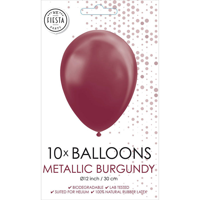 Fiësta - Ballonnen - 10st - bordeaux - Ø 30cm