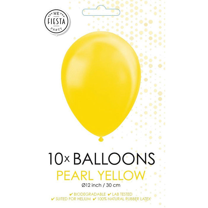 Fiësta - Luftballons - 10 Stück - perlgelb - Ø 30cm