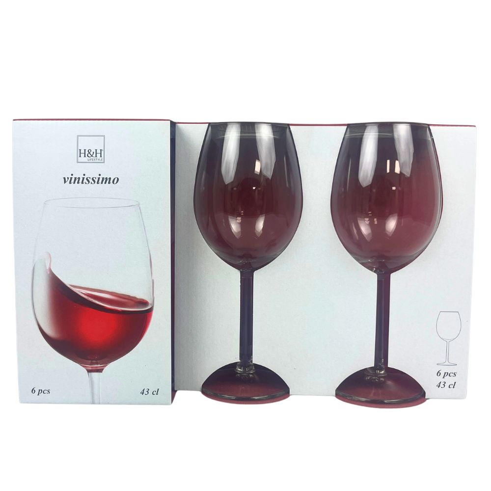 H&H lifestyle - Wine glass "vinissimo" 43cl set of 6pcs