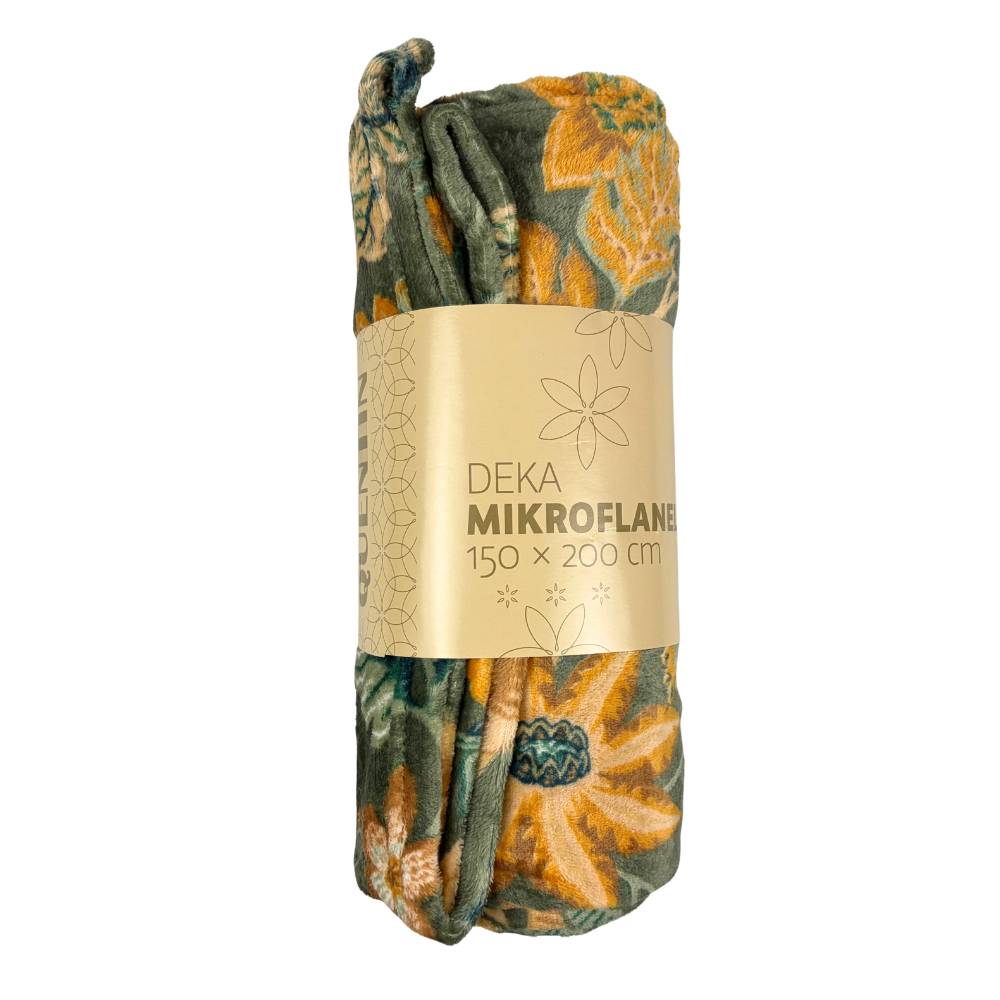 Quentin - Deken - microflanel - 100% polyester - 150x200cm - bloemen/bomen