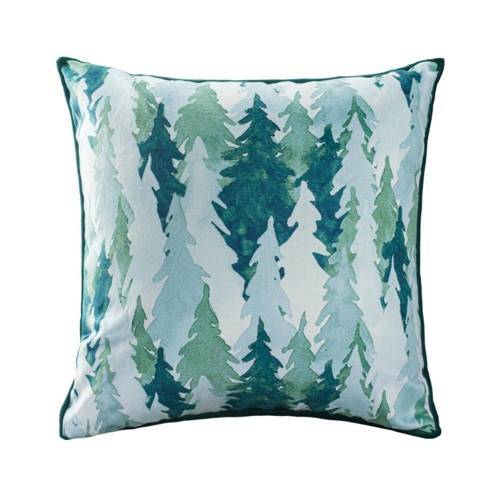 Velvet Cushion Cover "Winter Forest" – 43 x 43 cm