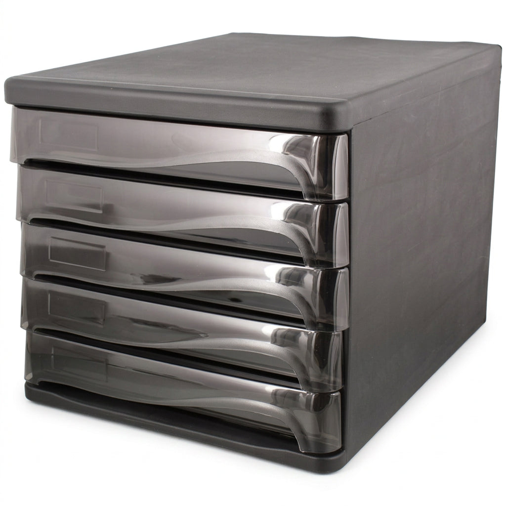 Black desk drawer, A4 size: 33 x 26 x 24 cm