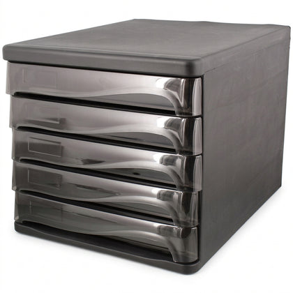 Zwarte bureaulade blok , A4-formaat: 33 x 26 x 24 cm