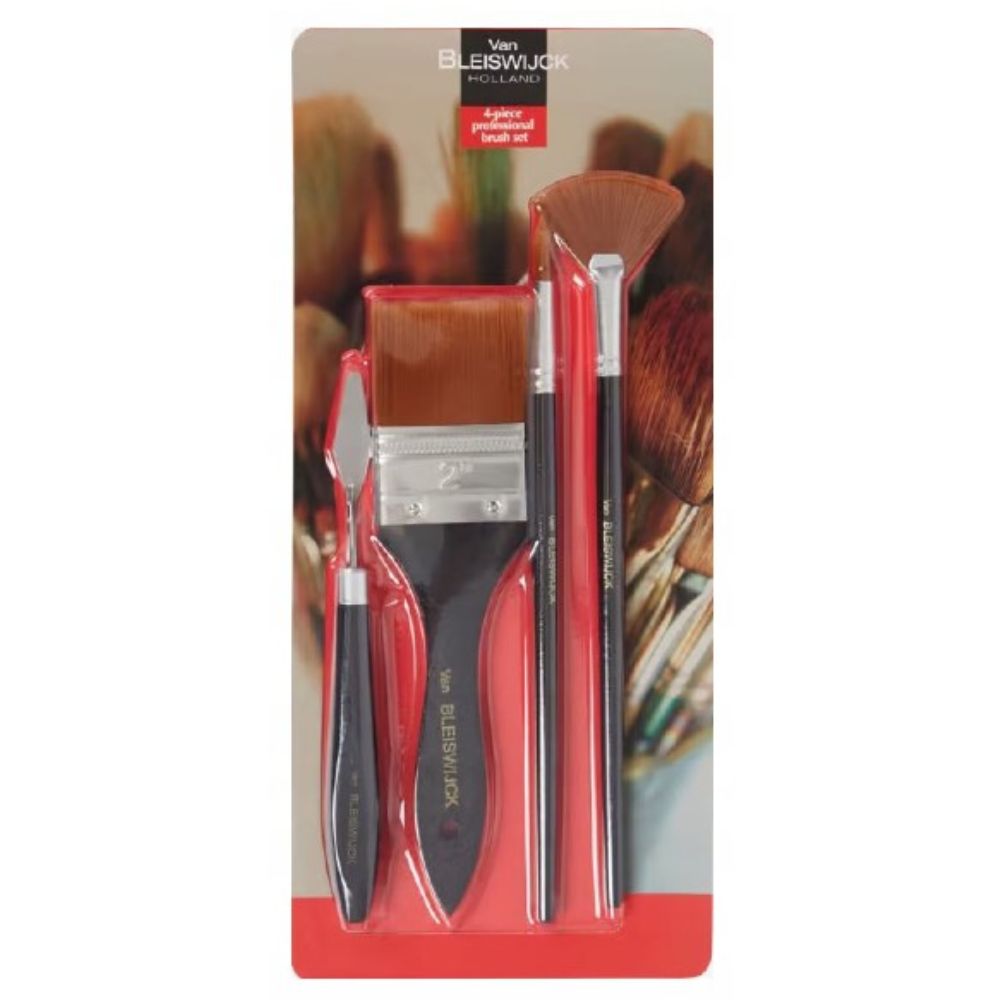 Van Bleiswijck Holland - 4-piece professional brush set