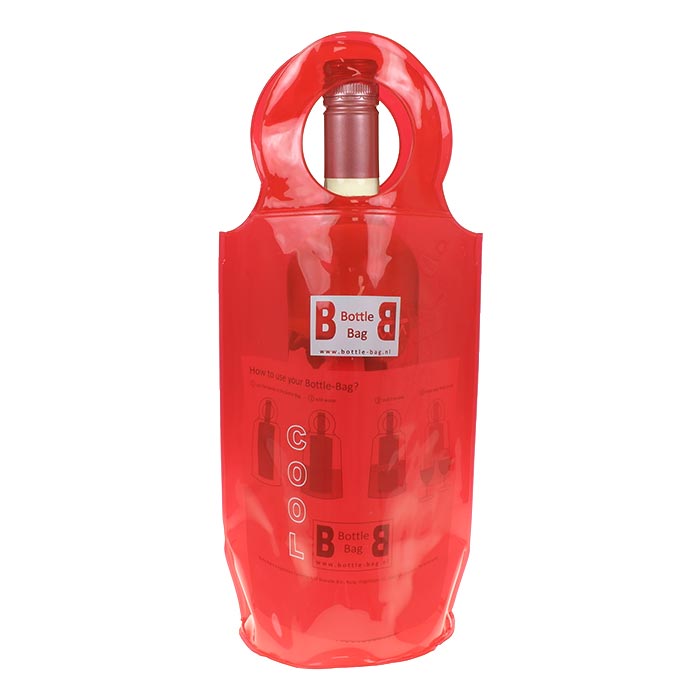 Bottle bag - Geschenkverpakking - Rood - 32cm