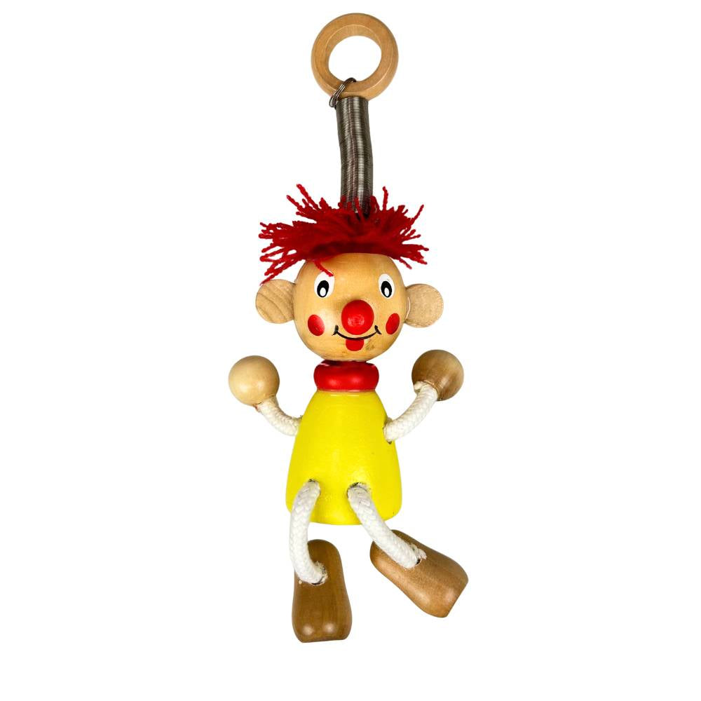 Playwood - Houten clown aan een veer - 20cm