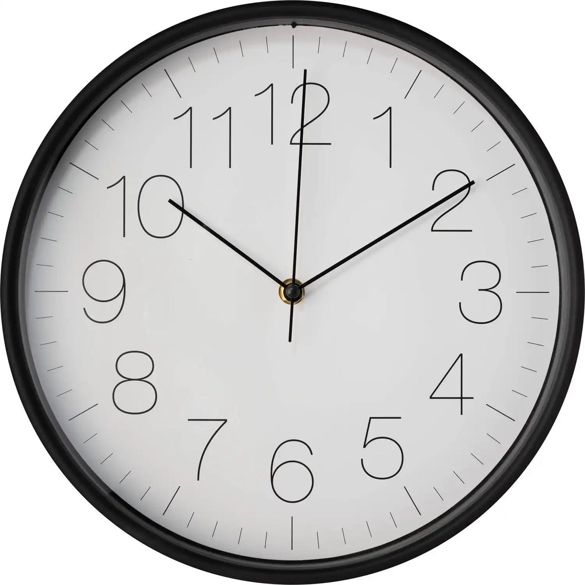 Blokker Wanduhr aus Kunststoff – 30cm – schwarz/weiß/grau