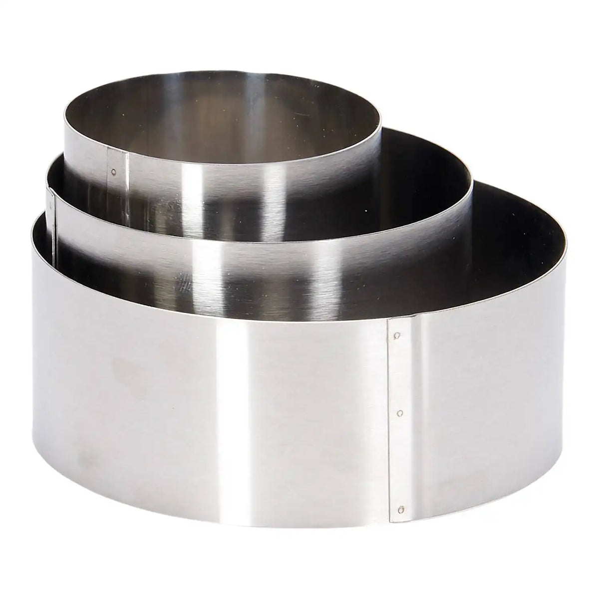 Blokker bakringen/garneerringen - set van 3 - zilver