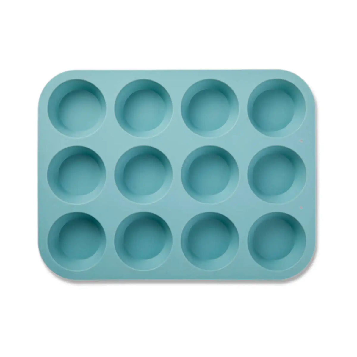 Blokker muffin bakvorm - siliconen - 12 stuks - blauw