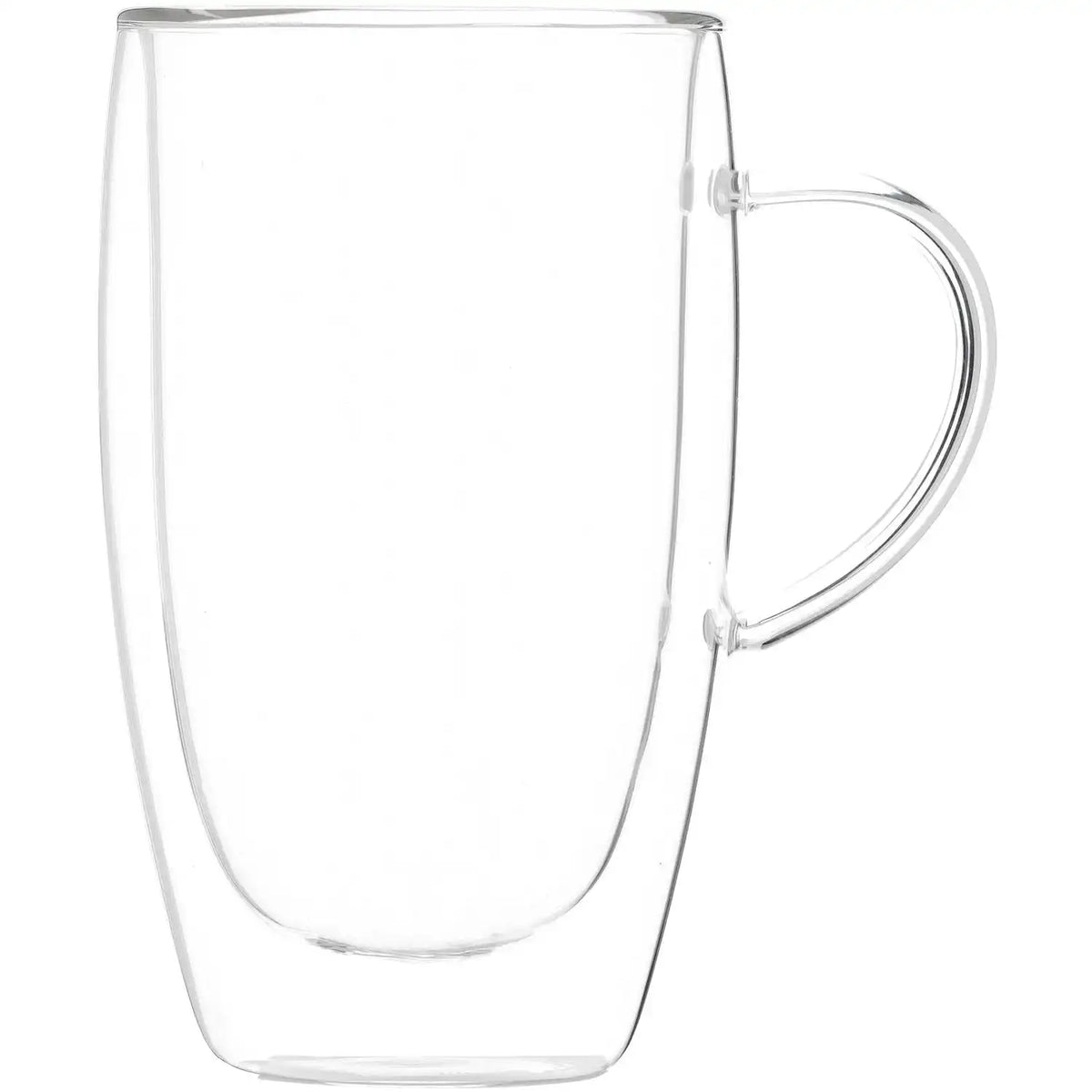 Blokker - Dubbelwandig theeglas / koffieglas met oor - 43cl