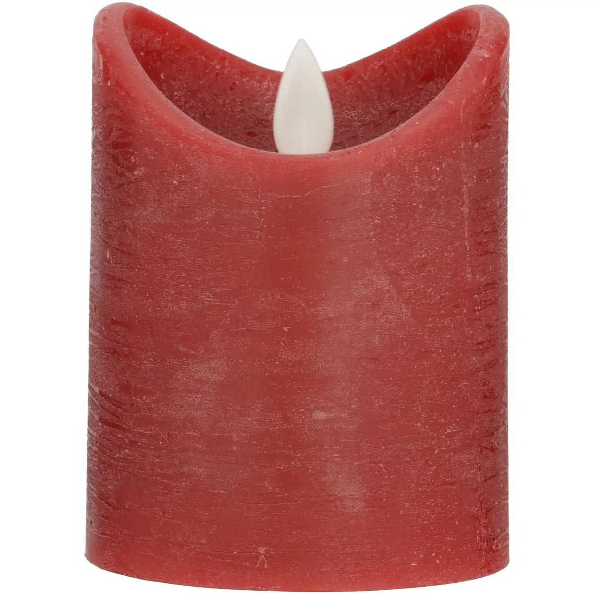 Blokker - Rustieke LED Kaars - 7,5x10 cm – rood