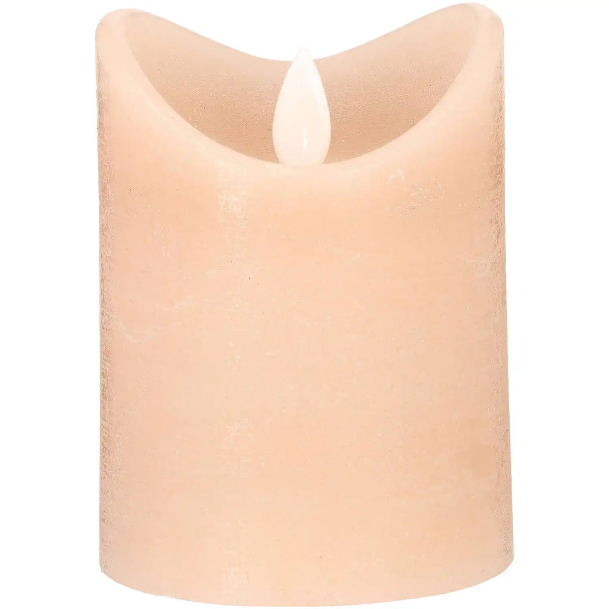Blokker - Rustieke LED Kaars - 7,5 x 10 cm - Beige