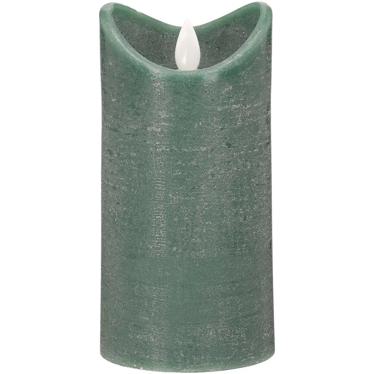 Blokker Rustic LED Candle - 7,5x15 cm - Dark green