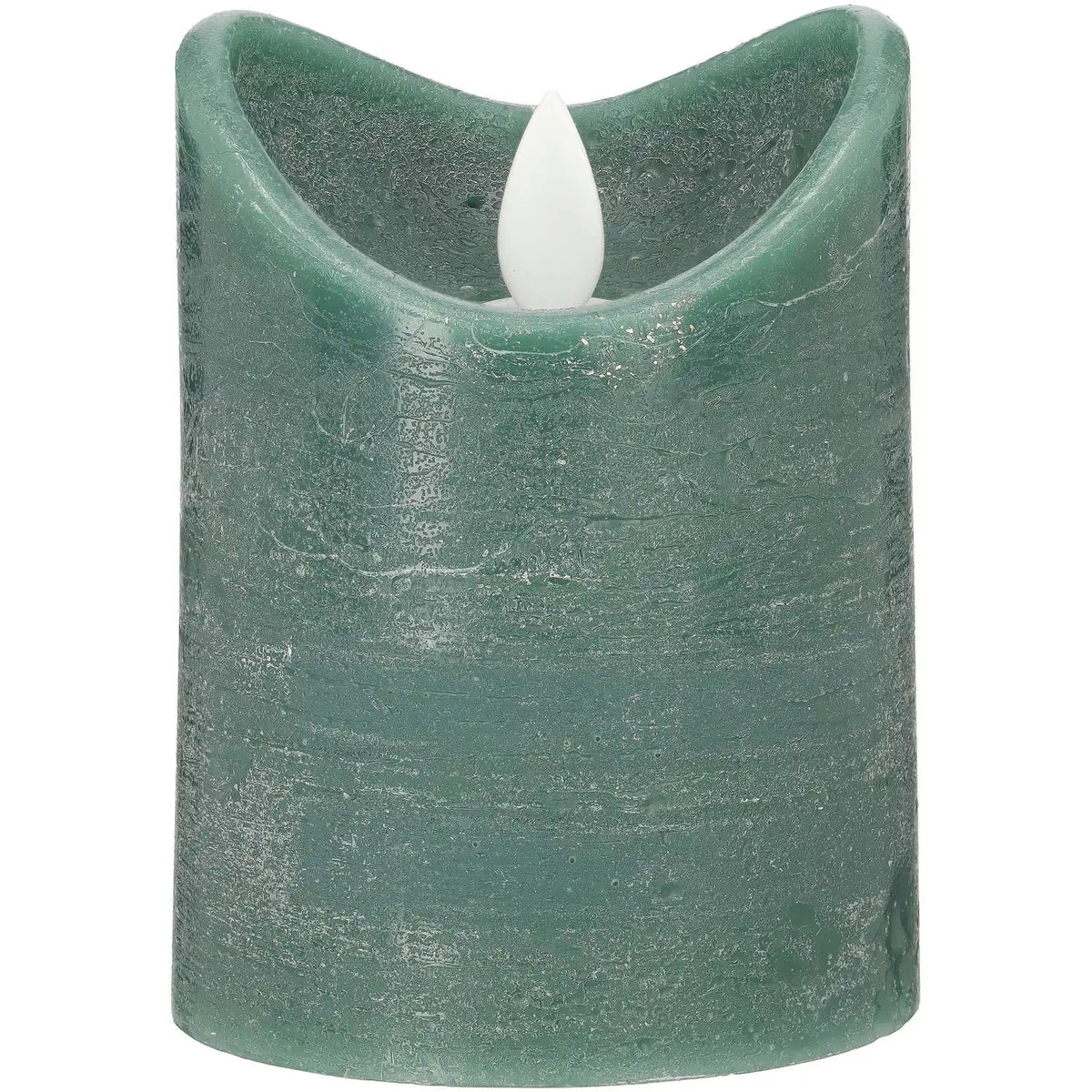 Blokker - Rustic LED Candle - 7,5x10 cm - Dark green