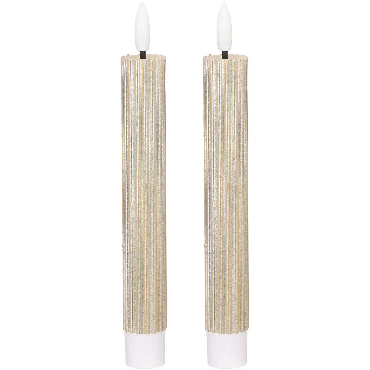 Blokker LED Dinerkaars Ribbel - 2,2x15,5 cm - Goud