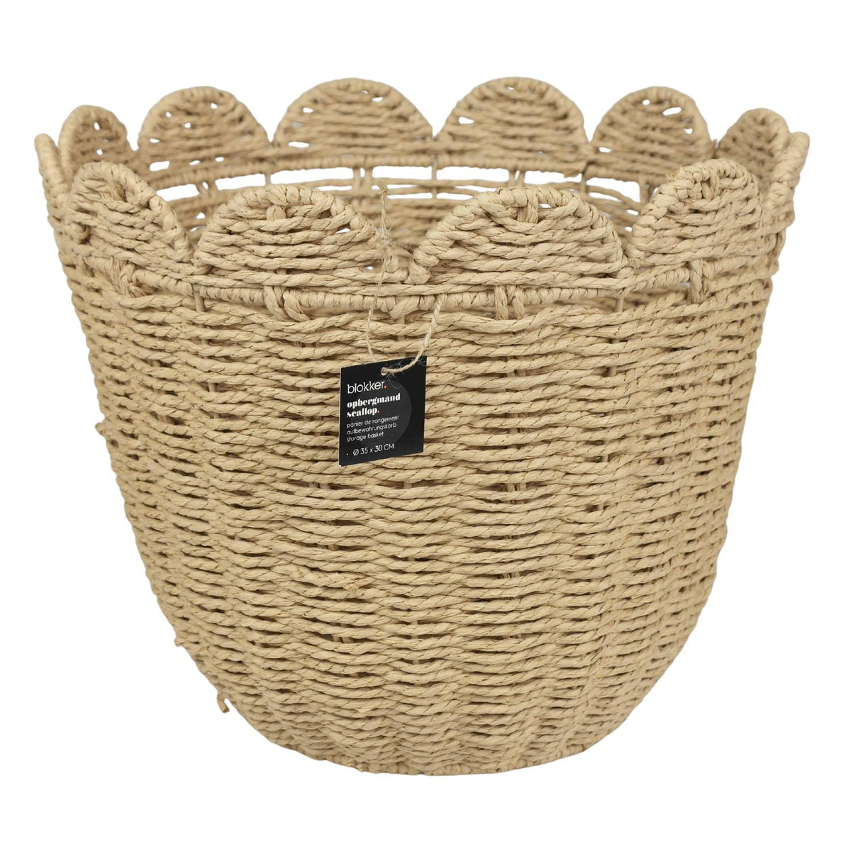 Blokker opbergmand Scallop - 35x30cm