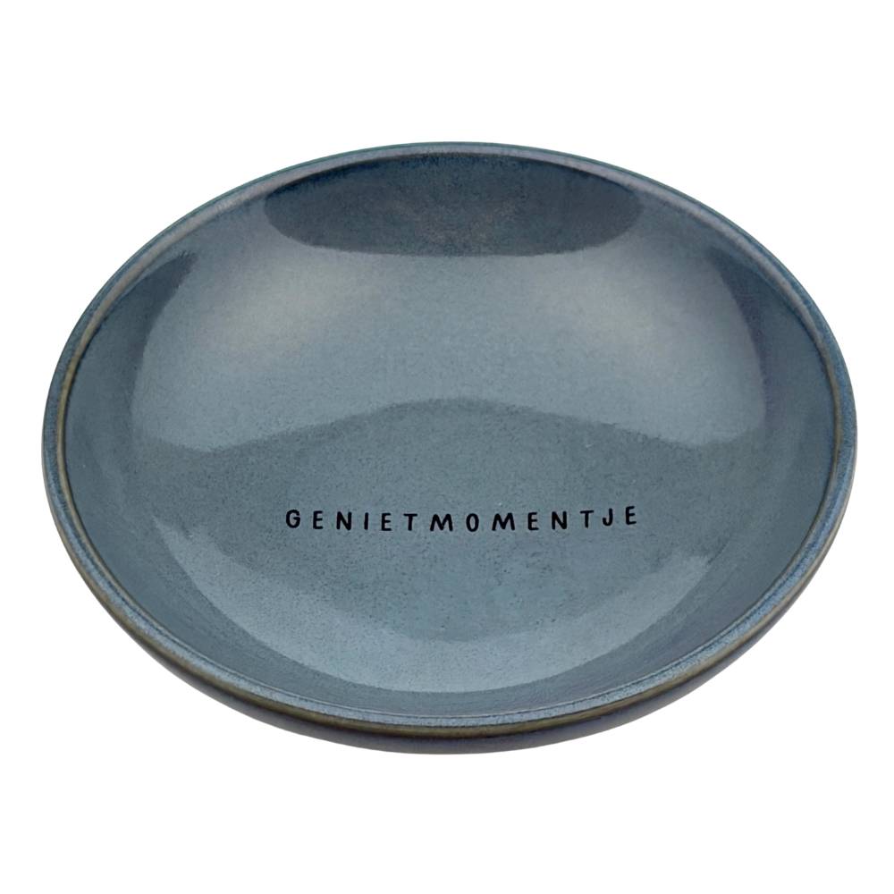 Zusss – ‘Genietmomentje’ shallow dish – Ø 11,5 x 3,5cm – Blue