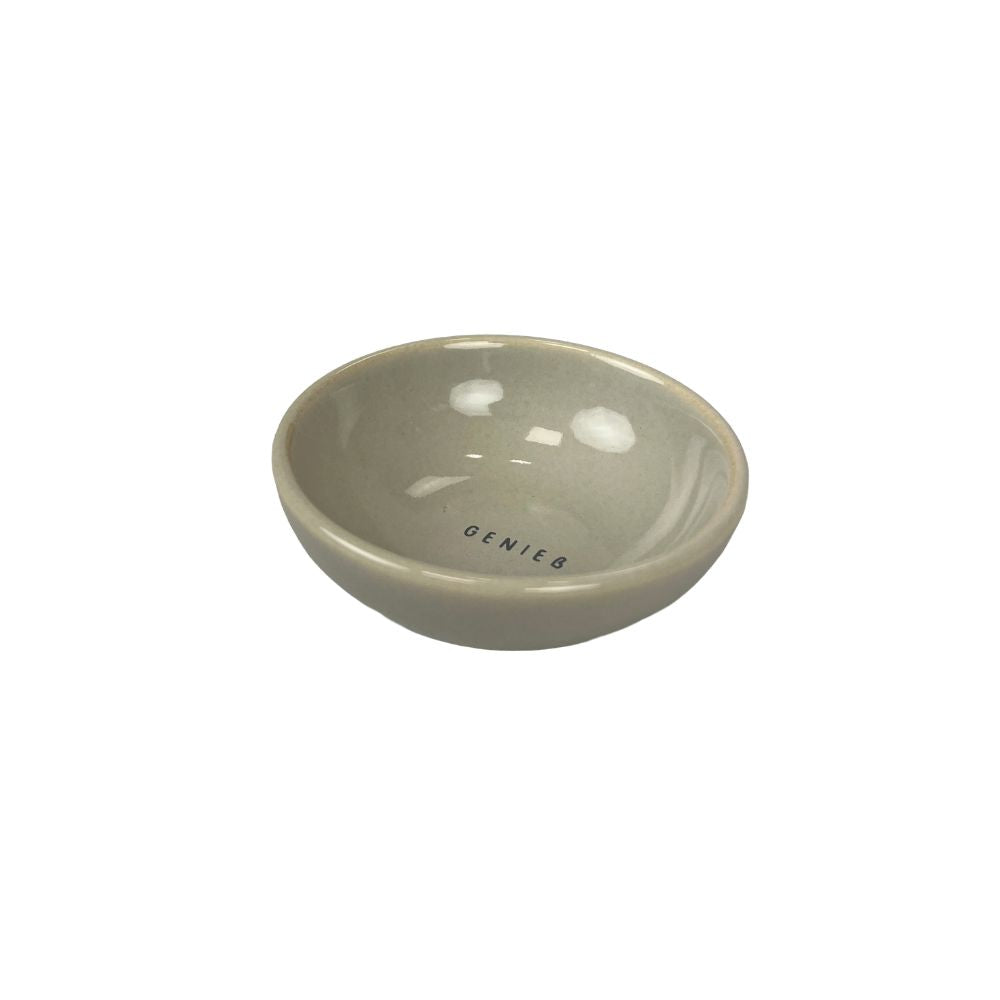Zusss "Geniet" sauce dish – White/Sand (7,8 x 2,8 cm)