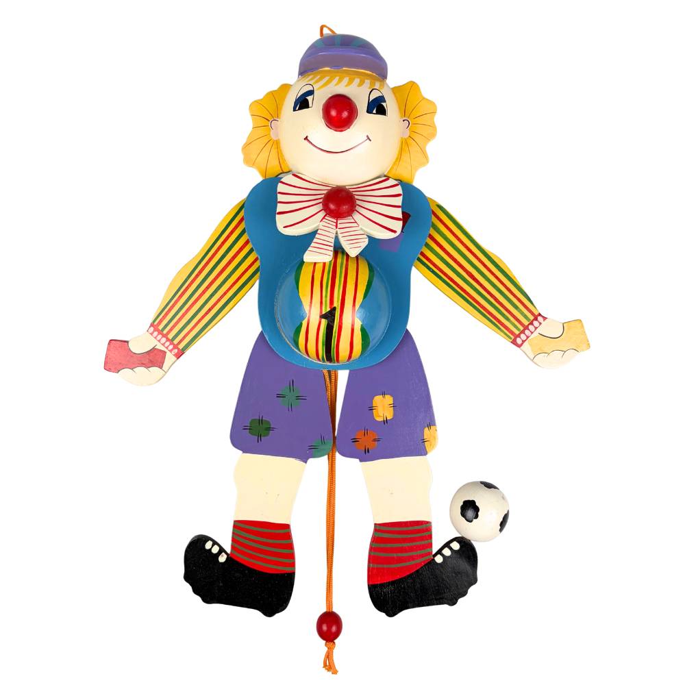 Playwood - Wooden Jumping Jack Clown - in box - 50cm