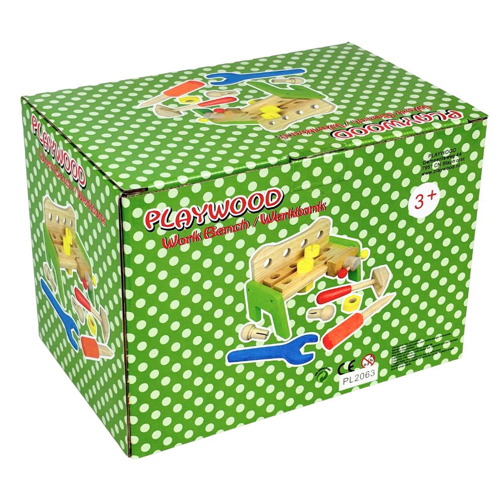 Playwood - Holzwerkbank - ab 3 Jahren - 20 x 12 x 13 cm