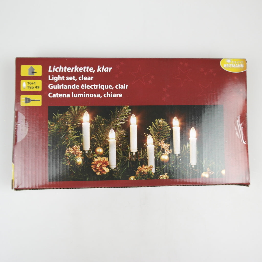 Shaft light chain - 16 pieces. clear - 16 bulbs - 7.5m 230V - warm