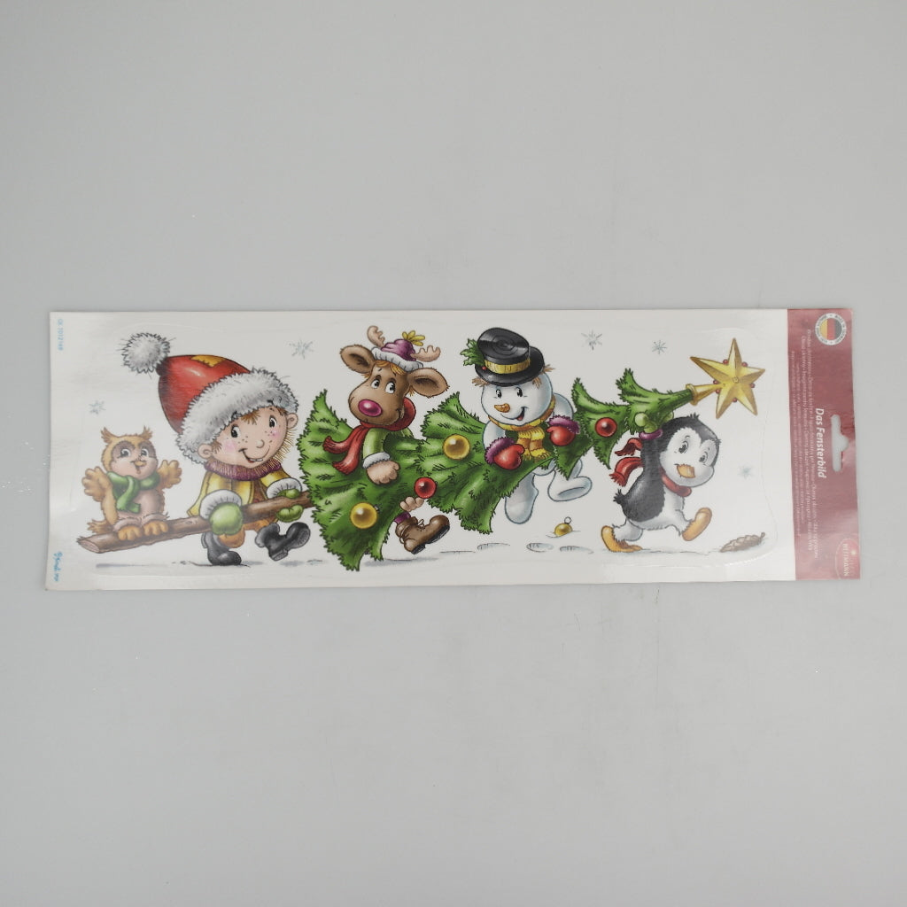 F. adhesive picture - Christmas tree bearer - 16.5 x 48.5 cm c/Alex