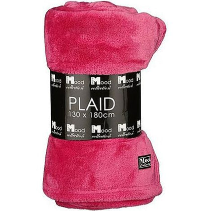 Uit de Mood-collectie - Fleeceplaid fuchsia - 180 x 130 cm