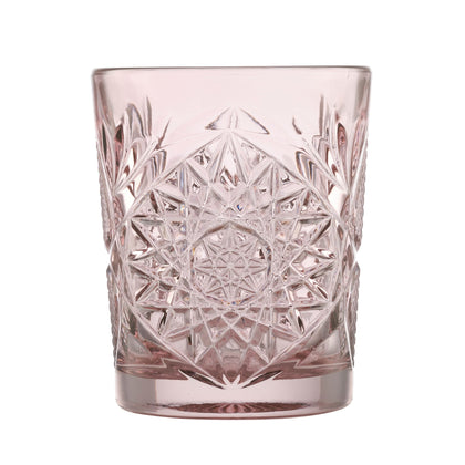 Oniz - Hobstar dubbele Old Fashioned-glazen, koraalroze - 35,5 cl verpakt per 6