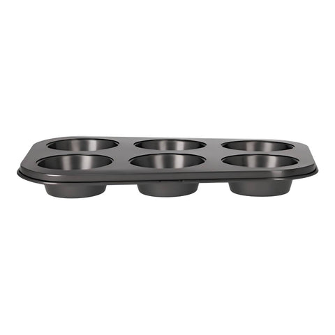 Blokker - anti-aanbak muffinvorm - 6 x Ø 6,5cm - RVS