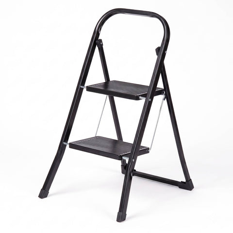 Blokker - Huishoudtrap - 2 treden - Hoogte 81cm - Zwart