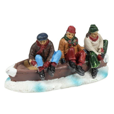 Typisch Hollands - Schaatsers in een bootje