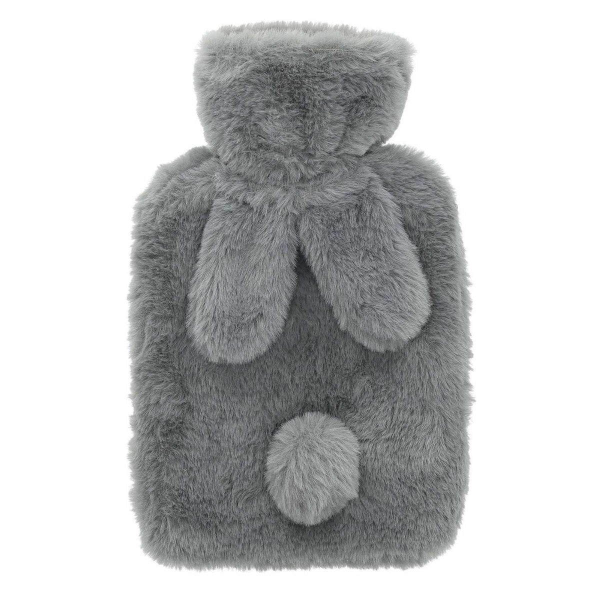 Blokker - Warmwaterkruik bunny met hoes - 1L - rubber -  grijs