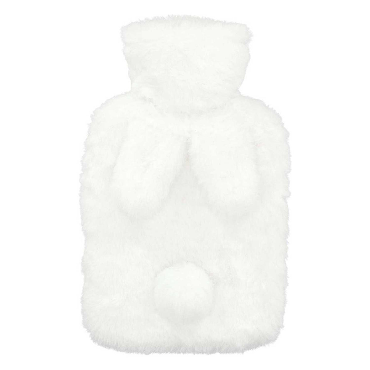 Blokker - Warmwaterkruik bunny met hoes - 1L - rubber - wit