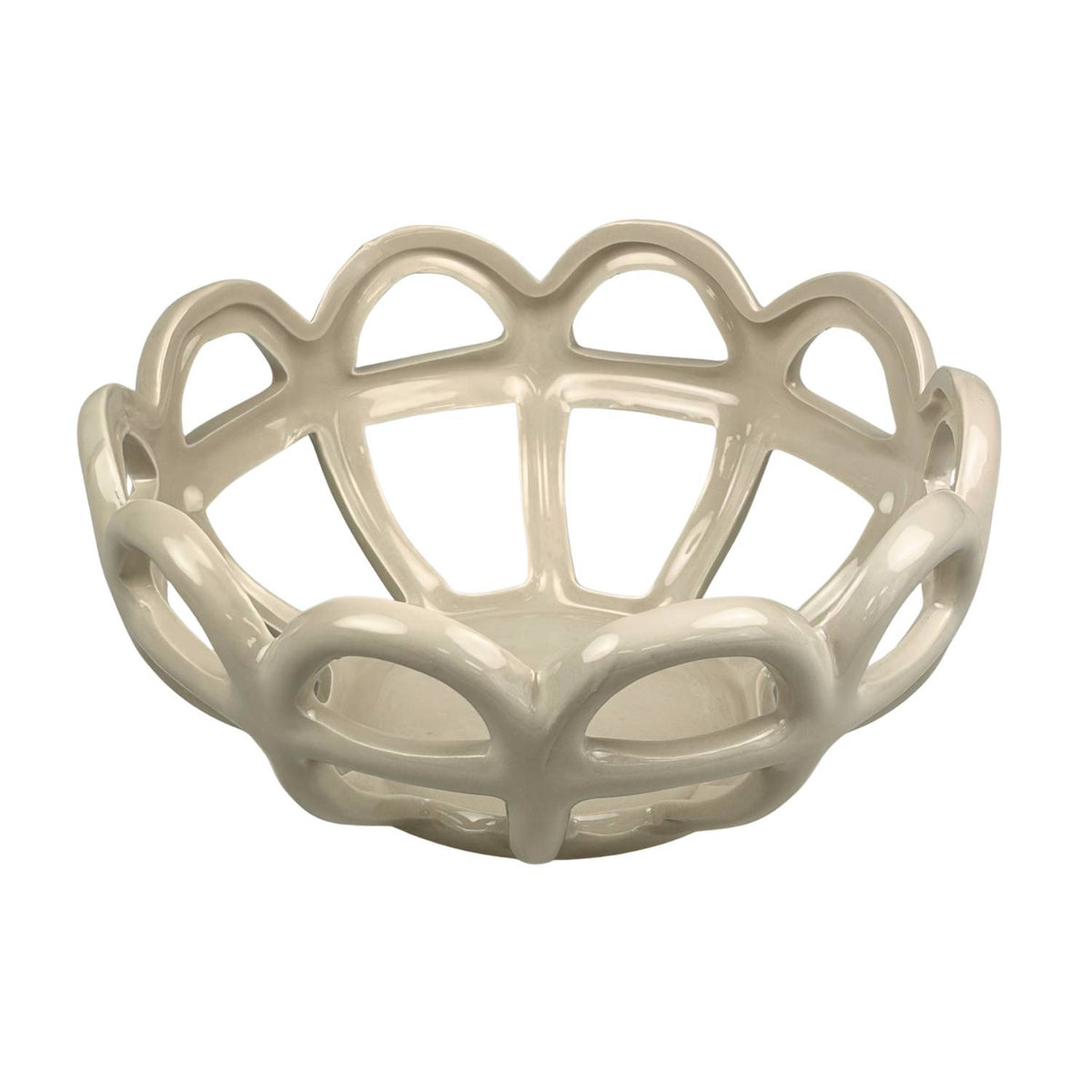 Blokker - Decorative bowl / Fruit basket - Ø23 x 10cm - beige